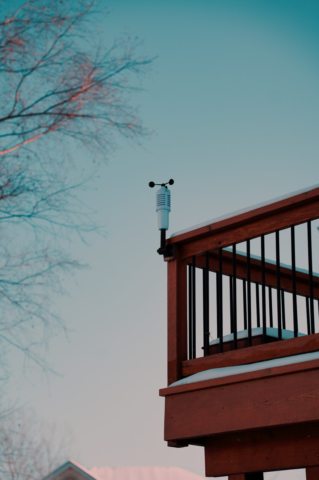 drone flying over house