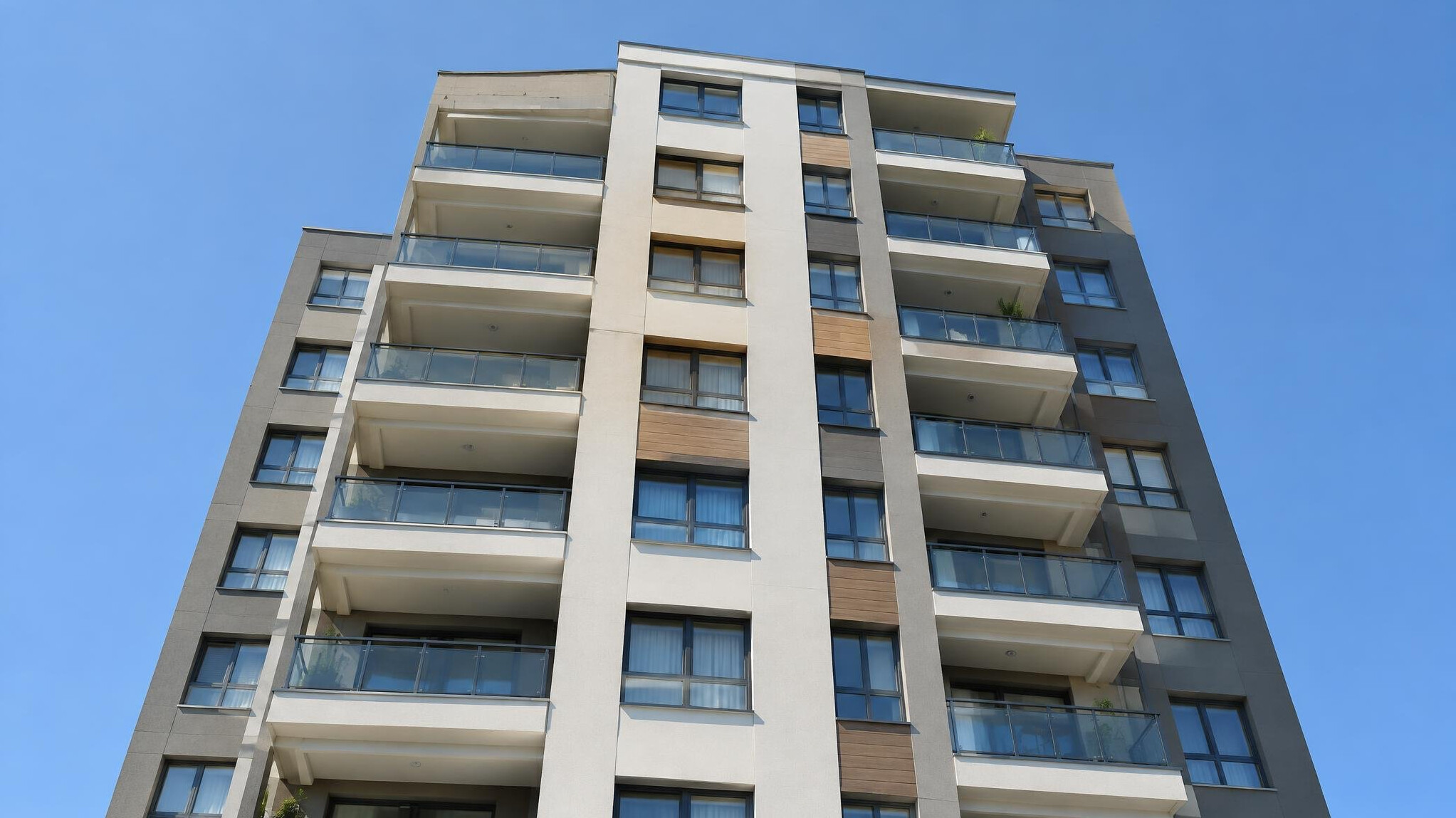 Residential apartment building facade